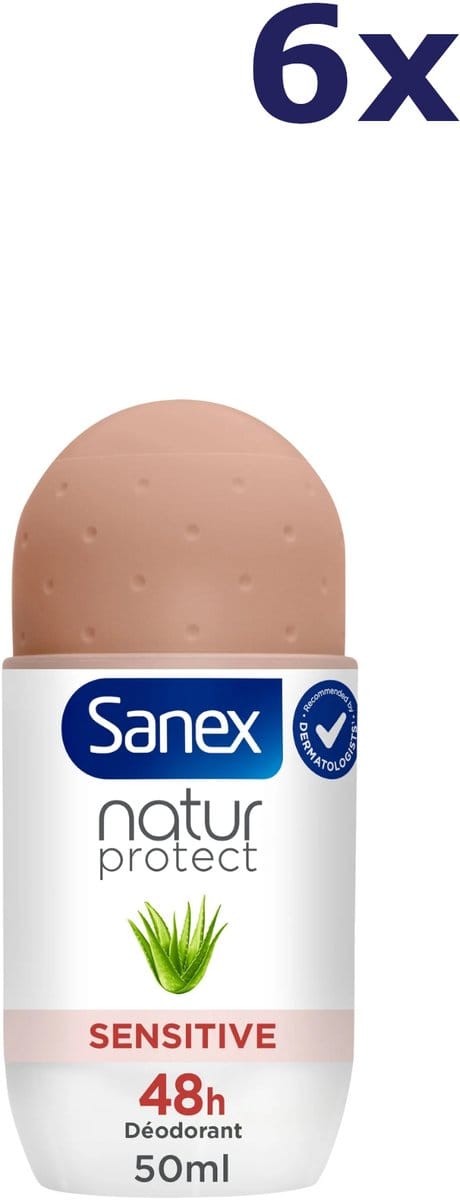 6x Sanex Deo Roll-on - 50ml - natur protect bio aloe vera