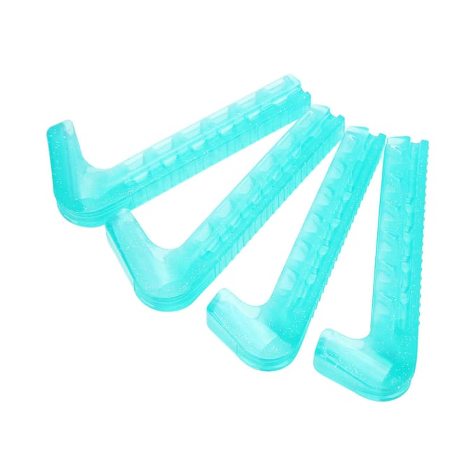 Lot de 2 paires de protège-lames de patins à glace portables et réglables bleu