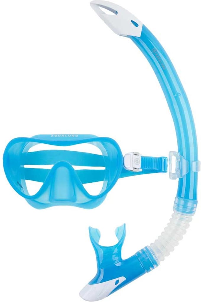 Aqualung Nabul Snorkelset - Masker & Snorkel - Volwassenen - Blauw / Wit