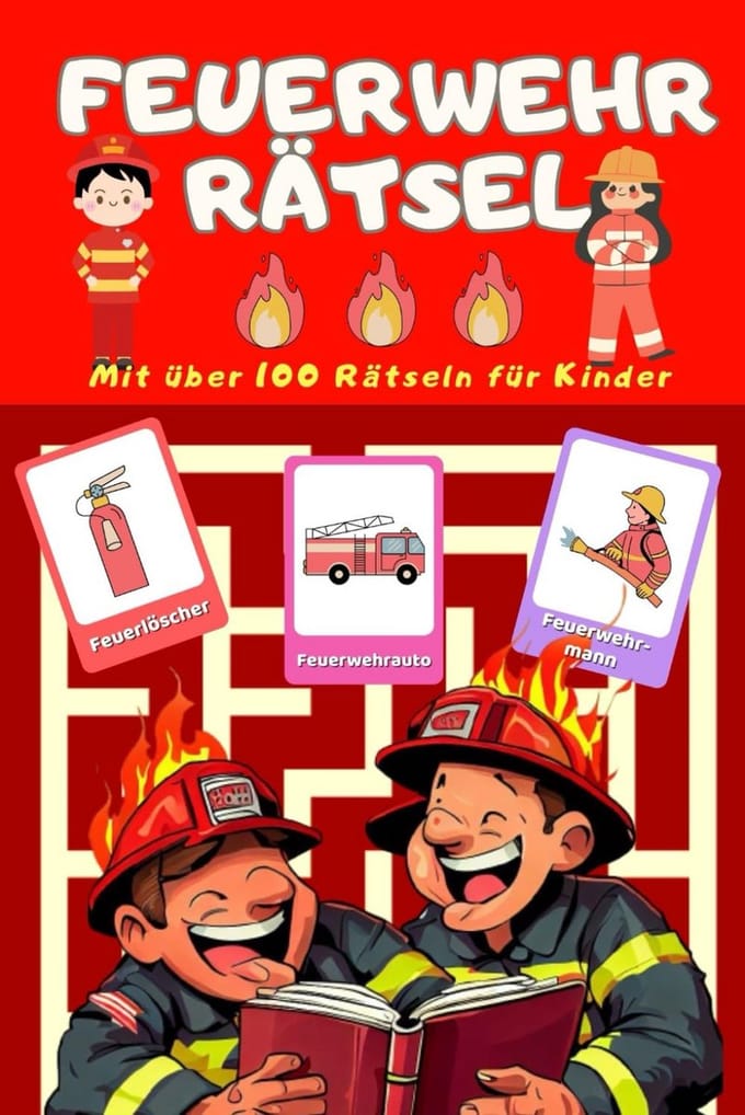 Brandweer Raadsels Puzzelboek voor Kinderen en Jeugd vanaf 6 Jaar