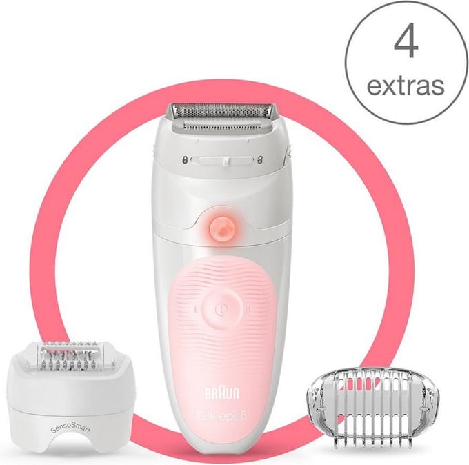 Braun SE5-620 Silk-épil 5 Wet and Dry Epilator Roze/Wit