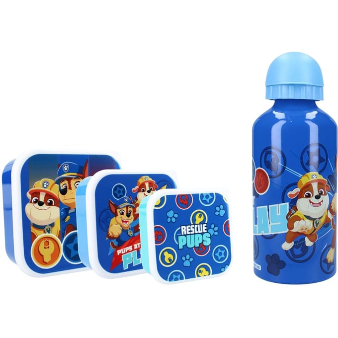 Paw Patrol Lunchset - Lunchbox - Drinkfles - Blauw - Lunchbox Kinderen