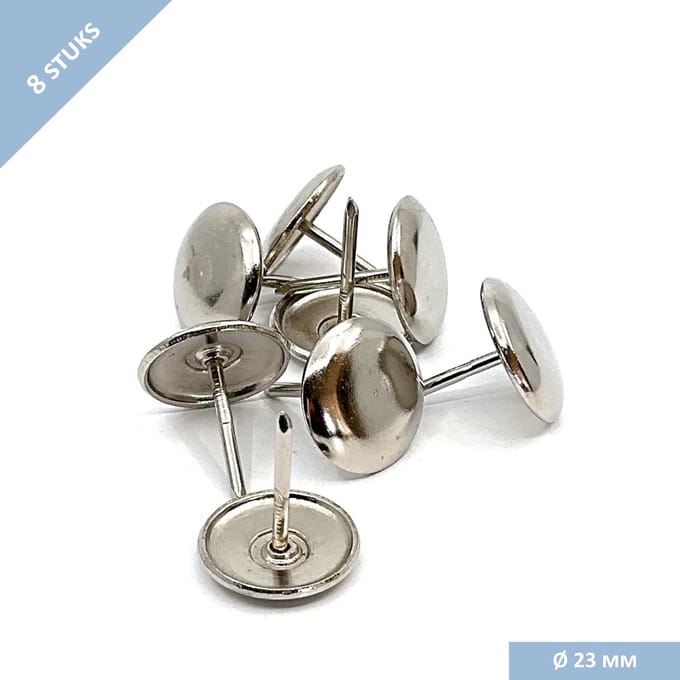 Serviprof stoelglijder Ø 23 mm - Metaal - Met nagel - 8 stuks