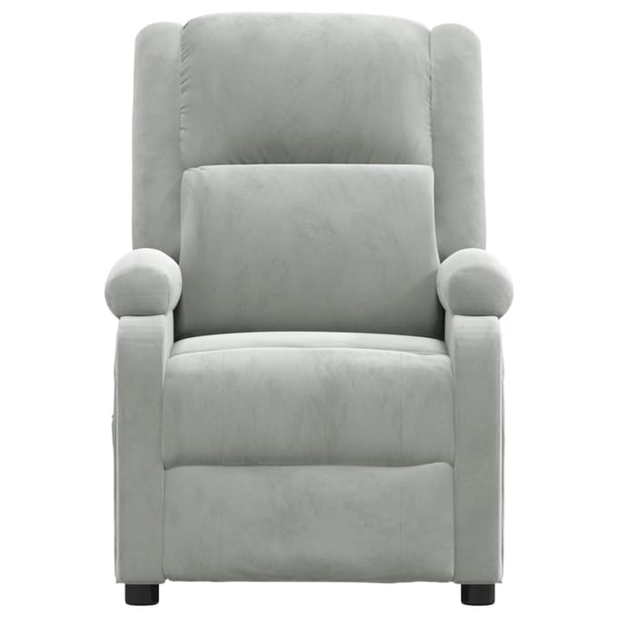 vidaXL - Fauteuil - verstelbaar - fluweel - lichtgrijs