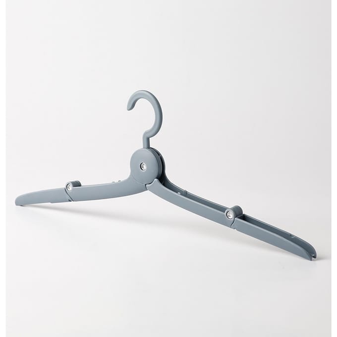 2 stuks opvouwbare hangers Draagbare opvouwbare hanger voor thuis, vakantie, kamperen, reizen, blauw, grijs gray