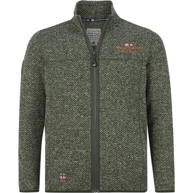 Gebreid fleece vest KOLMUND olijf