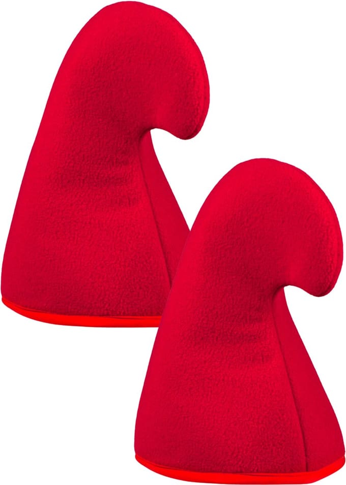 Boland kabouter muts - 2x - rood - puntmuts - volwassenen - gnome - hoed - verkleden - carnaval