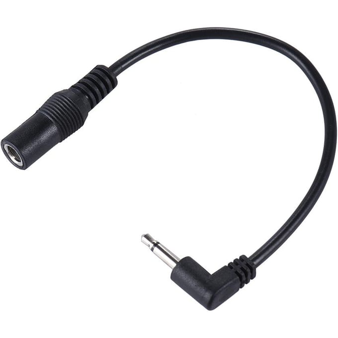 5,5 mm * 2,12,5 mm naar 3,5 mm (18 ) Voedingskabel met positieve tip voor gitaareffect 1-pack black