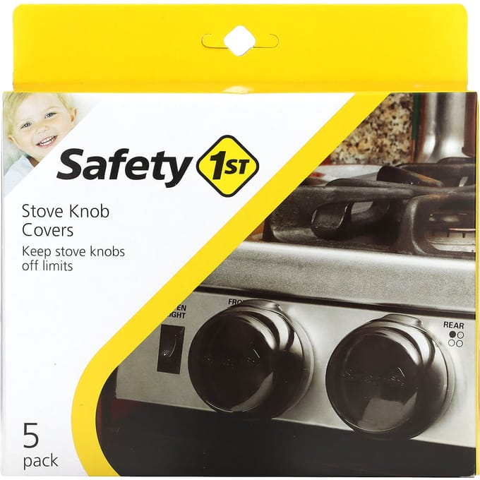 Safety 1st, couvre-boutons de cuisinière, paquet de 5 black