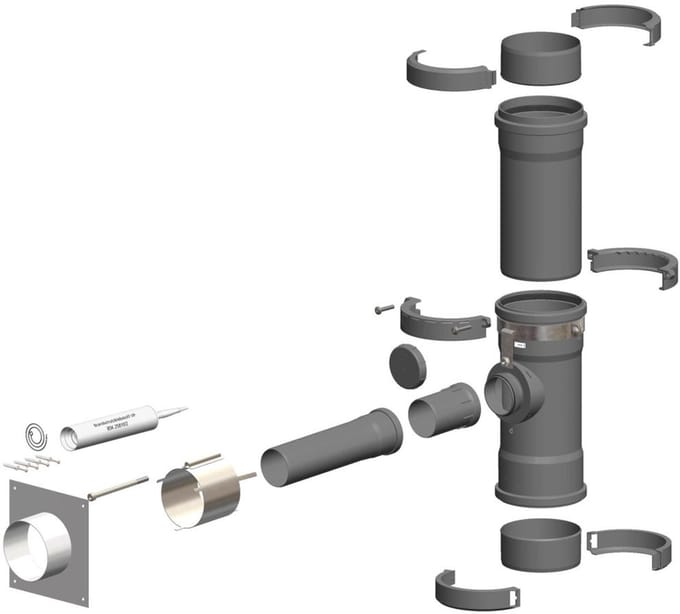 ATEC Aansluitset meervoudige bezetting DN 80/125 - DN 160, 636381