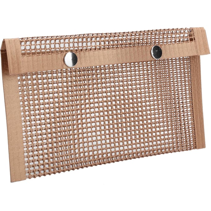 Anti-aanbak Barbecue Bak Grill PTFE Zak Hittebestendig Herbruikbaar Gaas voor Picknick beige