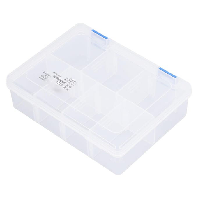 Kleine Onderdelen Organizer 7 Vakken Transparante Opbergdoos PP Plastic Compartiment Opbergcontainer met white