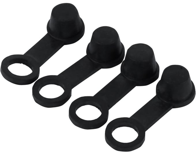 Solidchoice - 4 Stuks Zwarte Rubber Remmen Bloeden Tepel Vet Stofkap