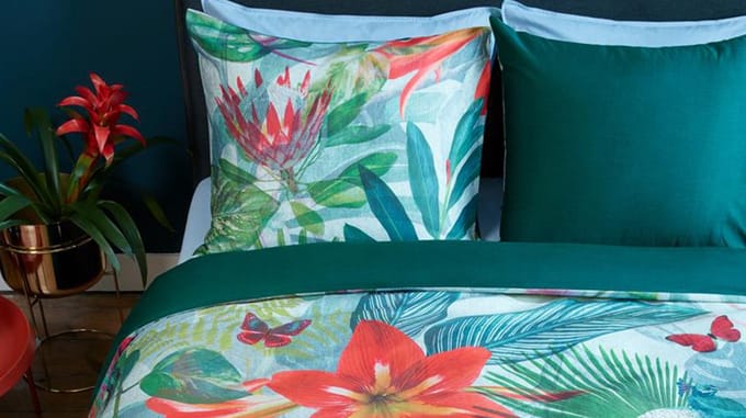Beddinghouse Manoa Dekbedovertrek - tweepersoons - 200x200/220 cm - Groen