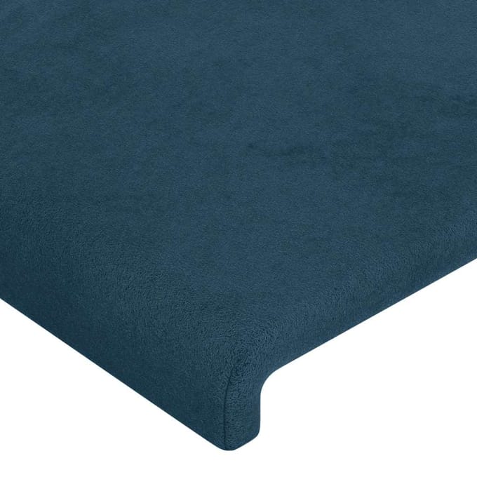 vidaXL - Hoofdbord - LED - 103x16x118/128 - cm - fluweel - donkerblauw