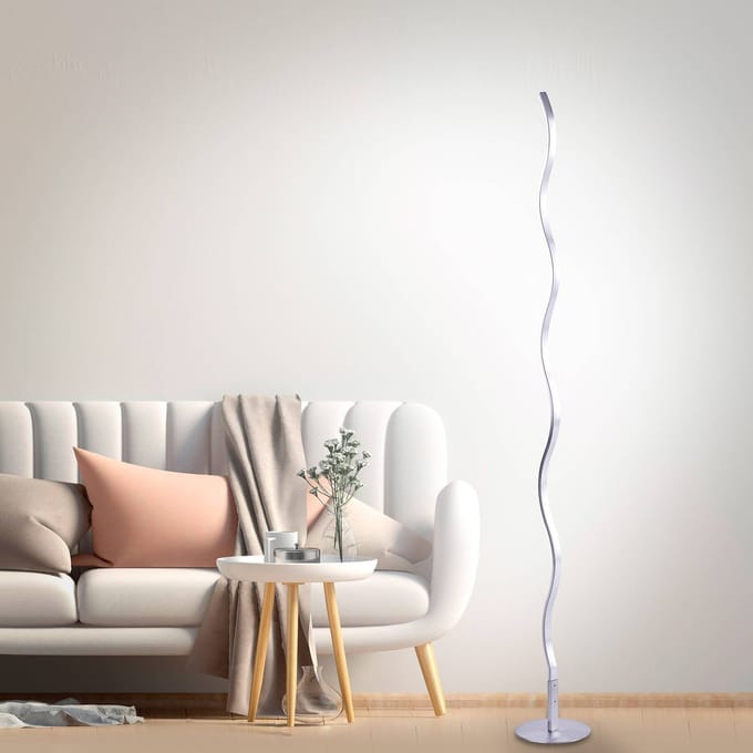 JUST LIGHT. GmbH LED vloerlamp Wav 3.000K 120cm staal