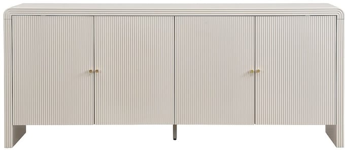 Vente-unique Dressoir met 4 deuren van MDF - Beige en goudkleurig - MIRENALO