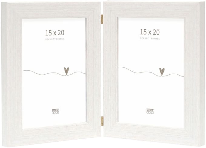 Deknudt Frames fotolijst S41VF1 H2V - wit - tweeluik -  2x 15x20 cm