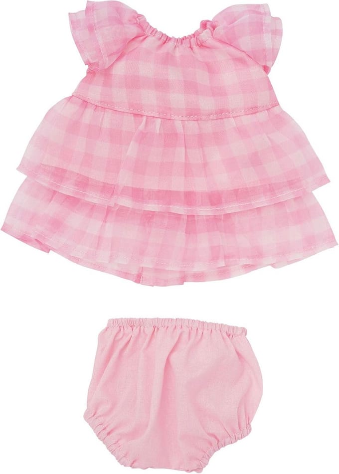 Roze Jurk met Bloomers voor 38 cm Babypop - Speelgoed Kleding Set