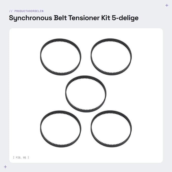 Dailygoods- Tandriemspanner - Rubber - 5 Stuks - 3D Printer Accessoire - Temperatuurbereik - Duurzaam - Geschikt voor 2GT - 3D Printer Onderdelen