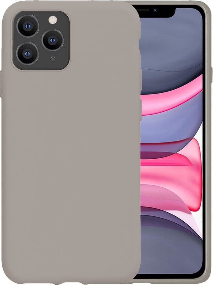 Hoes - Geschikt voor Apple iPhone 11 Pro Max - Sterk & Shockproof - Hoesje Cover - Siliconen Case - Grijs