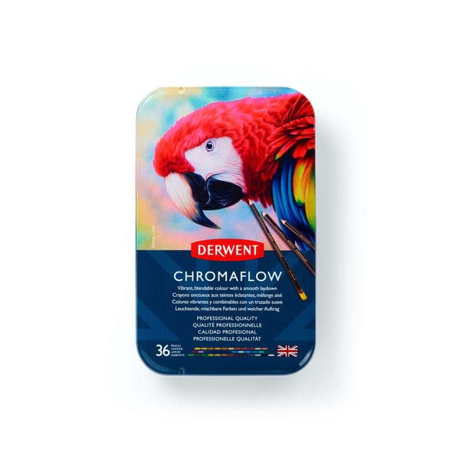 Derwent Chromaflow Kleurpotloden - Assortiment in blik - 3.5mm - 36 stuks