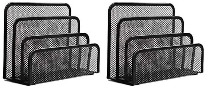 Folder Houder Voor Bureau - 2-Pack Brief Organiser Met 3 Verticale Compartimenten