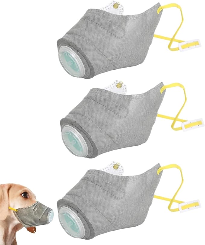 Hondengezichtsmasker Set - Ademend Hondenhulpmiddel - Buitenactiviteiten Training - Verstelbare Pasvorm - S M L Maten