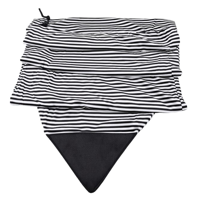 Housse de protection pour planche de surf rayée Housse extensible protectrice pour paddleboard avec sac pour accessoires de surf Noir Blanc 180x50cm