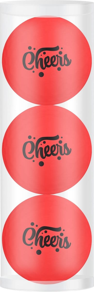 Golfpresentjes-3 Cheers golfballen -Proost - Golfcadeau-Golfgadget- Verjaardag--Golfer-Golfaccessoires-Golfbal
