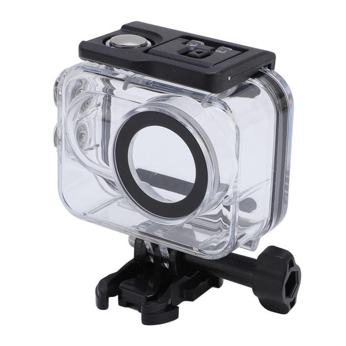 Boîtier Étanche de Plongée 196FT pour Go 3 Coque de Boîtier de Plongée Sous-Marine Protectrice avec Support black
