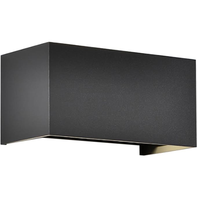 Mantra Iluminación Buitenwandlamp Davos dubbel, zwart, dimbaar, aluminium
