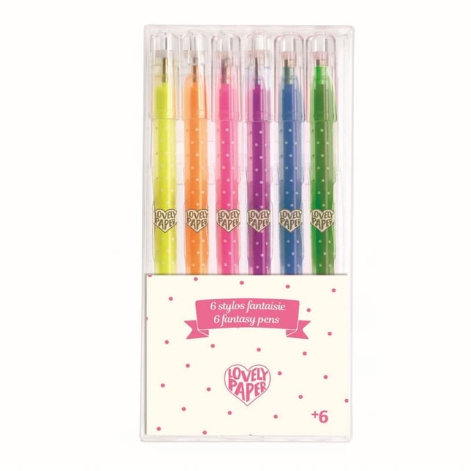 DJECO neon gelpennen 6 kleuren
