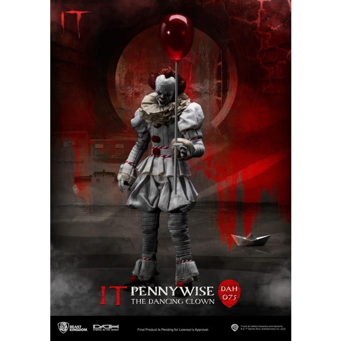 Beast Kingdom Stephen Kings It Dynamic 8ction Heroes Action Figure 1/9 Pennywise 21 cm