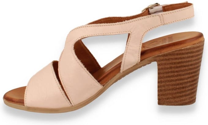 Double Heart Dames Sandaal Nude | Roze | Maat: 36