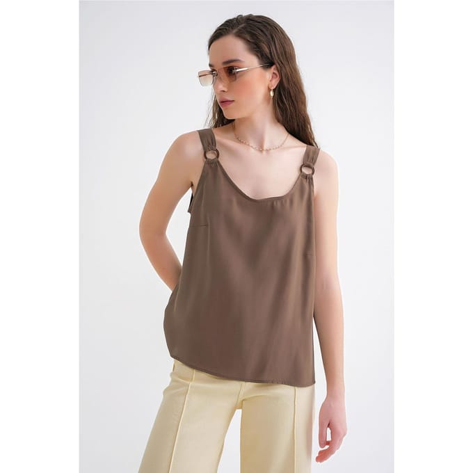 Mouwloze Relaxed Fit Geweven Blouse