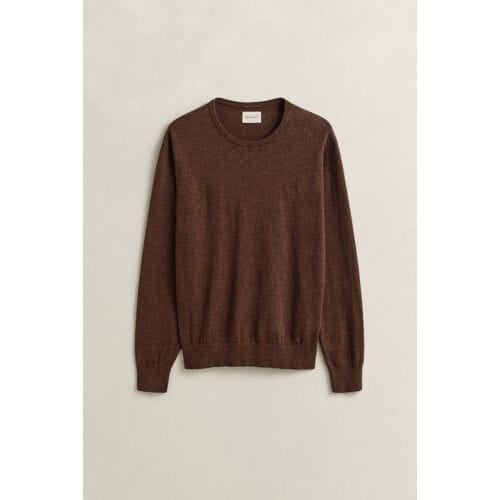 Gant Trui Slub Cotton Linen Crew Neck Hazelnut Melange / male