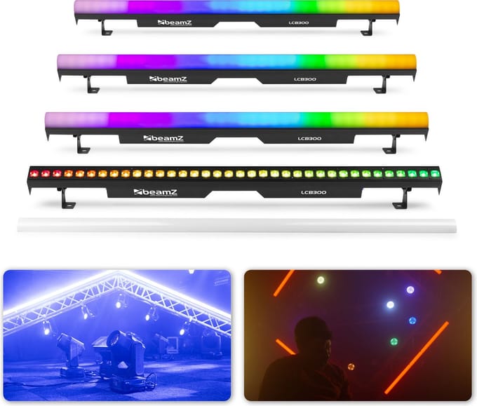 BeamZ LCB300 - Set met 4 LED bars met 36x 4-in-1 LED’s - RGBW