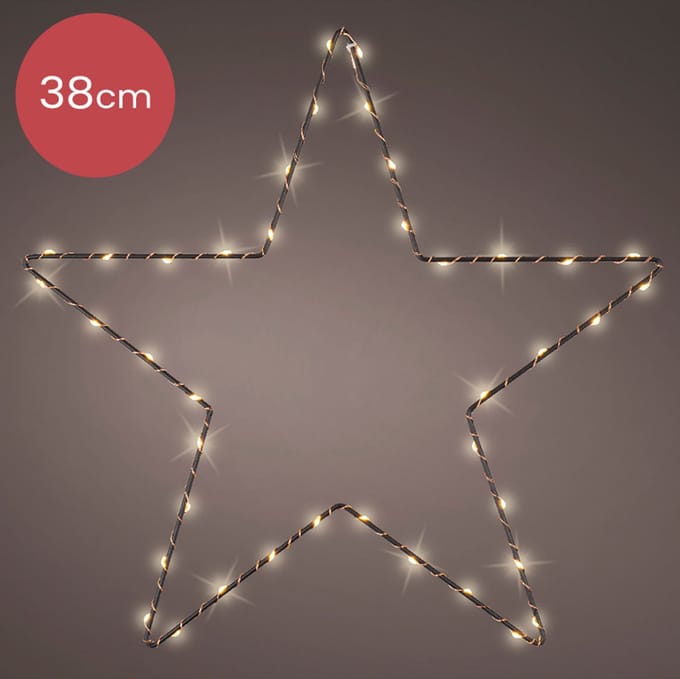 Kerstverlichting LED Ster met 40 lampjes - 38 cm