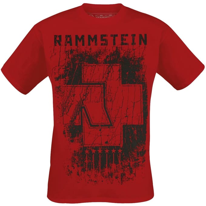 Rammstein T-shirt - 6 Herzen - S tot XXL - voor Mannen - rood