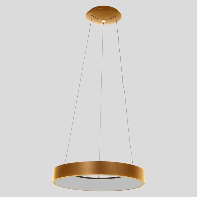 Steinhauer LED hanglamp Ringlede, Ø 48 cm, goud