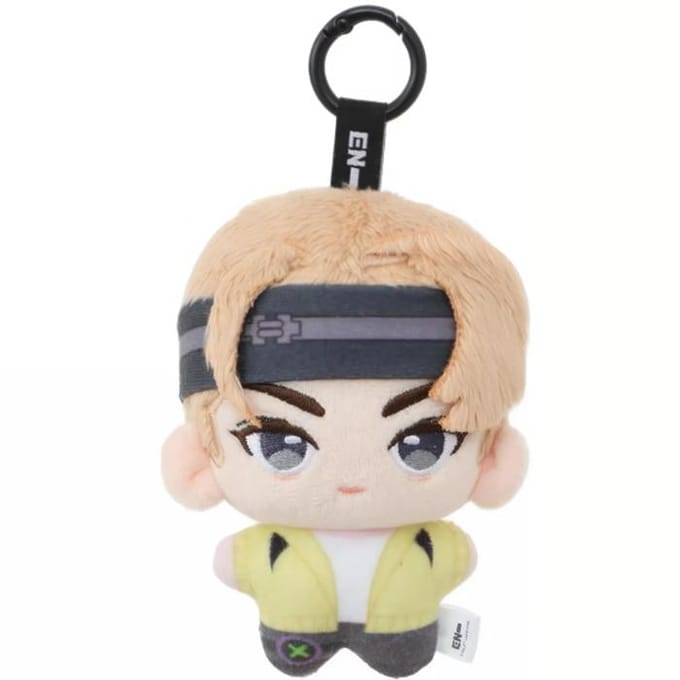 ENHYPEN x MINISO - Pluche sleutelhanger met personage JUNGWON beige