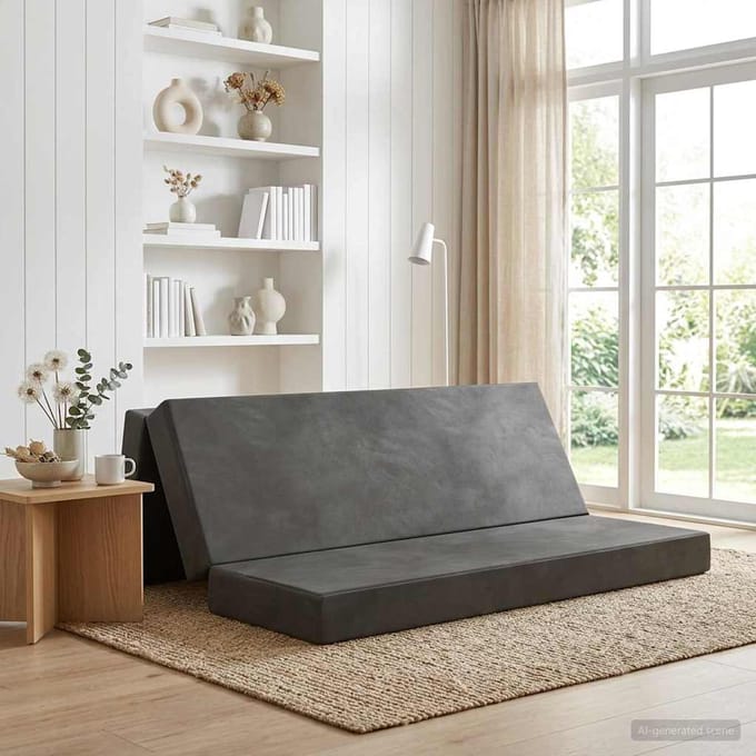 vidaXL - Vouwbare - Sofa - Bed - 200 - x - 67 - x - 45cm - Donkergrijs