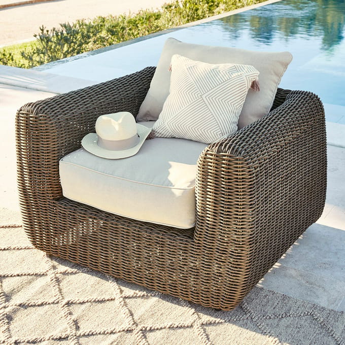 LOBERON Fauteuil Bogdanne bruin/crème