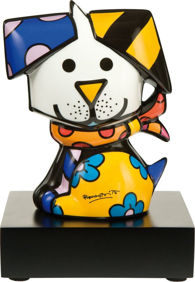 Goebel - Romero Britto | Decoratief beeld / figuur Coco 13 | Porselein - Pop Art - 13cm