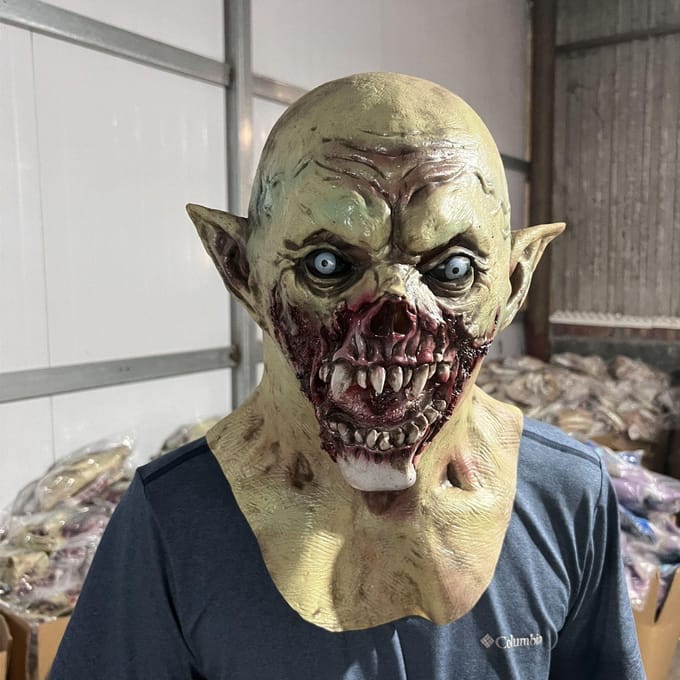 Eng Vleermuis Monster Latex Masker One size groen