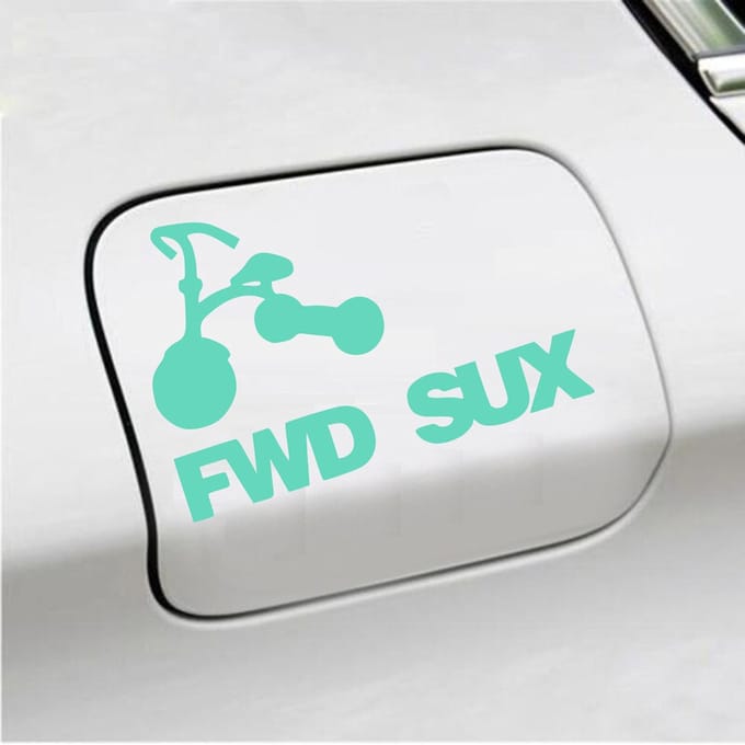Bumpersticker - FWD SUX - 12,2 X 18 - Mint