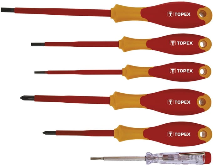 Topex Wkrętaki - 1000V Zestaw - Ergonomisch - Geïsoleerd