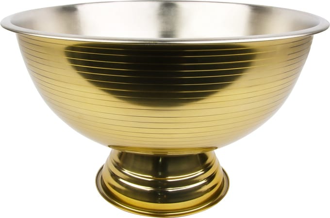 Niceey Champagneschaal - Champagnekoeler - Ijsemmer - Champagne Emmer - Champagne Bowl - RVS - Goud