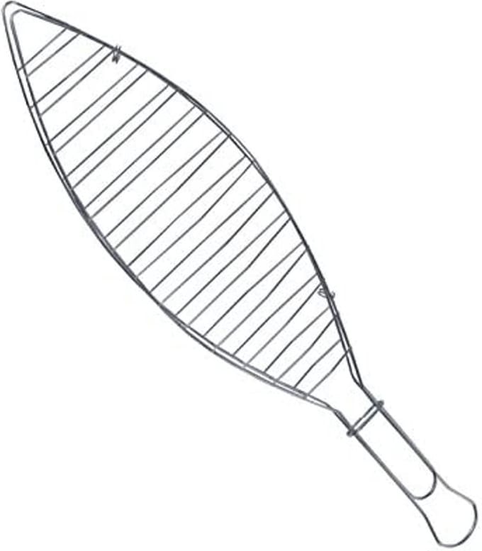 Master Grill Party - Grillrooster voor vis Verchroomd staal 41cm